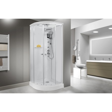 Cabina Semicircolare serie Jelel con Tetto 80x80cm