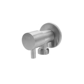 Rubinetto di Arresto con Filtro Integrato in Acciaio Inox Satinato