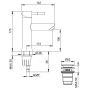 Miscelatore Monocomando Lavabo serie Ekos 3