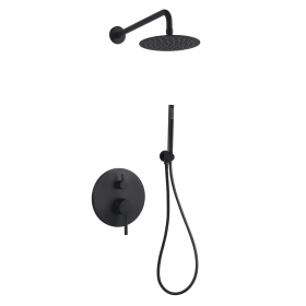 Kit Doccia Tondo Completo serie Sherry Nero