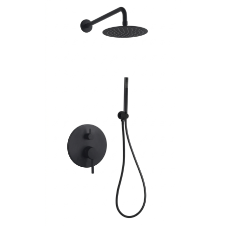 Kit Doccia Tondo Completo serie Sherry Nero