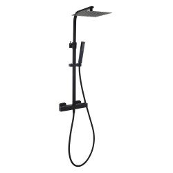 Colonna Doccia Murale serie Diamant Termostatica Nera