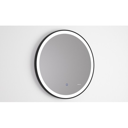 Specchio Rotondo Led Ø80 cm Cornice Nera