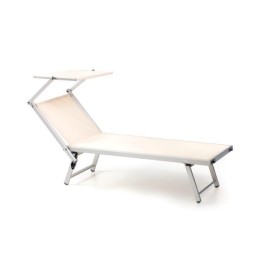 Lettino Prendisole con Schienale Freak Ecrù