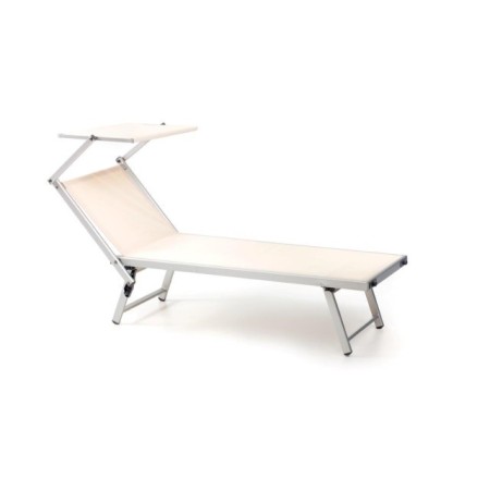 Lettino Prendisole con Schienale Freak Ecrù