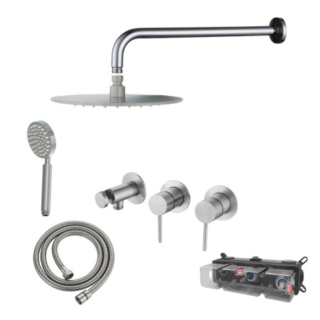ESSENTIAL – Set Doccia Incasso 3 Fori con Deviatore
