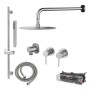 ESSENTIAL – Set Doccia Incasso 3 Fori con Deviatore e Saliscendi