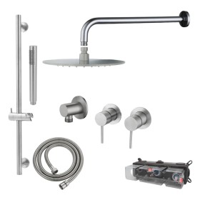 ESSENTIAL – Set Doccia Incasso 3 Fori con Deviatore e Saliscendi