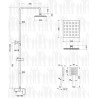 Scheda Tecnica Colonna Doccia Murale serie Fusion Termostatica 200x200 cm