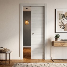 Porta Scorrevole 70x210 cm Ciliegio Bianco 3