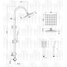 Scheda Tecnica Colonna Doccia Murale serie Easy Deviatore