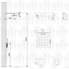 Scheda TecnicaKit Minimal per Doccia serie Square Nero mm 200x200