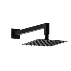 Kit Braccio + Soffione serie Square Nero