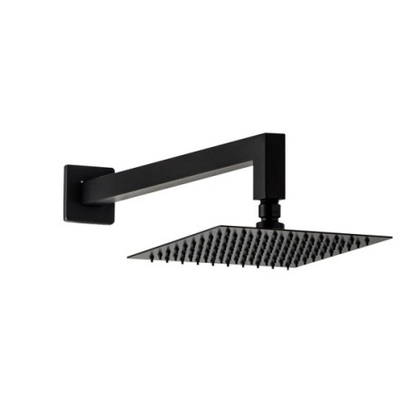 Kit Braccio + Soffione serie Square Nero