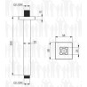 Scheda Ttecnica Braccio Doccia Quadro serie Square 2- 2x200mm