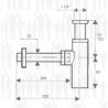 Scheda Tecnica Sifone Moderno per Lavabo Nero Opaco