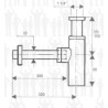 Scheda Tecnica Sifone Moderno per Lavabo Bianco Opaco