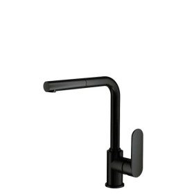 FLAT - Cucina Doccetta Estraibile Acciaio Inox Nero Opaco