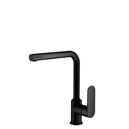 FLAT - Cucina Doccetta Estraibile Acciaio Inox Nero Opaco