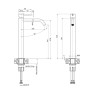 Scheda tecnica ESSENTIAL – Lavabo Alto  (25) Acciaio Inox Nero Opaco
