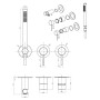 Scheda tecnica 1 ESSENTIAL – Set Doccia Incasso con Deviatore Acciaio Inox Nero Opaco