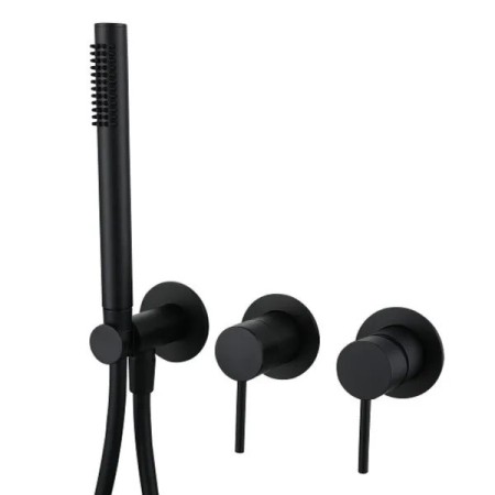 ESSENTIAL – Set Doccia Incasso con Deviatore Acciaio Inox Nero Opaco