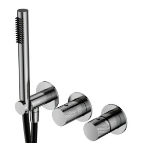 MINIMAL – Set Doccia Incasso con Deviatore Acciaio Inox Satinato