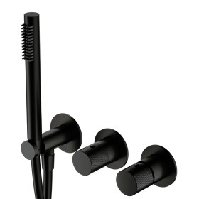 MINIMAL – Set Doccia Incasso con Deviatore Acciaio Inox Nero Opaco