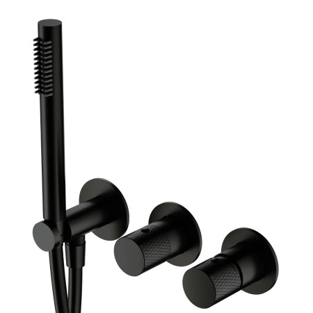 MINIMAL – Set Doccia Incasso con Deviatore Acciaio Inox Nero Opaco