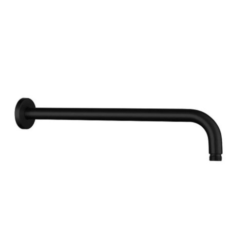 Braccio Soffione a Parete Cm 38 Acciaio Inox  Nero Opaco