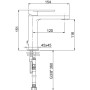 Scheda tecnica miscelatore monocomando lavabo serie Sassari Oro Satinato