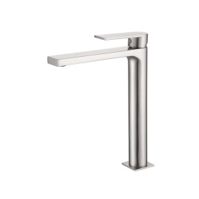 Miscelatore monocomando lavabo alto serie Sassari Nickel Satinato