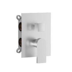 Miscelatore monocomando incasso con deviatore serie Sassari Nickel Satinato