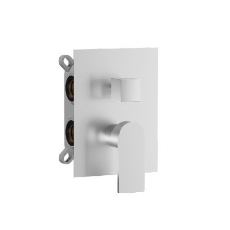 Miscelatore monocomando incasso con deviatore serie Sassari Nickel Satinato