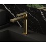 Miscelatore Monocomando Lavabo Alto serie Sassari Oro Satinato installato
