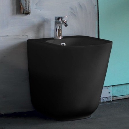 Bidet Monoforo a Pavimento serie Tribeca Nero