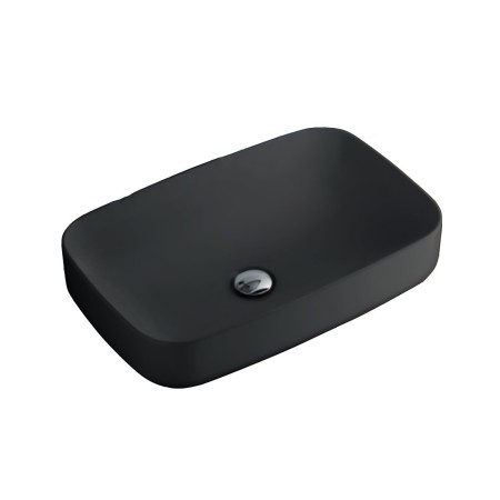Lavabo 60x38 da Appoggio serie Tribeca Nero