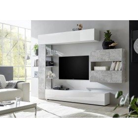 Mobile a Parete Minimal da Soggiorno Grigio