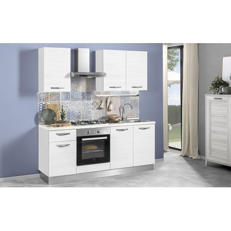 Cucina Bloccata 195x60x216 cm Lavello Destra