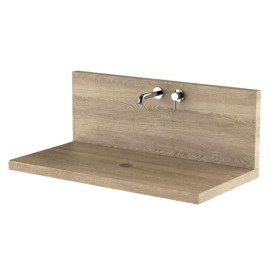 Top con Alzata Finitura Legno Rovere