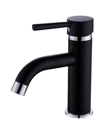 Miscelatore monocomando lavabo serie Luvola 35 nero