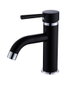 Miscelatore monocomando lavabo serie Luvola 35 nero