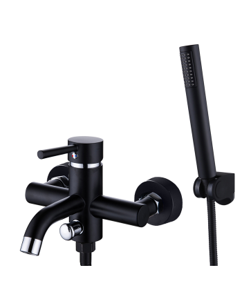 Miscelatore monocomando vasca serie Luvola 35 nero