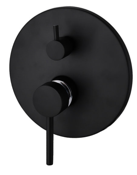 Miscelatore monocomando incasso doccia con deviatore serie Luvola 35 nero opaco