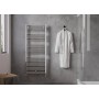 Termoarredo d'Acqua Dritto 60x142 cm Cromo Installato