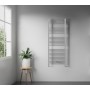 Termoarredo d'Acqua Dritto 55x142 cm Cromo Installato