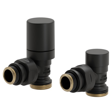 Kit Valvola Termostatico e Detentore Nero