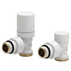 Kit Valvola Termostatico e Detentore Bianco