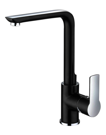 Miscelatore cucina con canna alta girevole serie Akyata nero