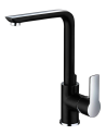 Miscelatore cucina con canna alta girevole serie Akyata nero